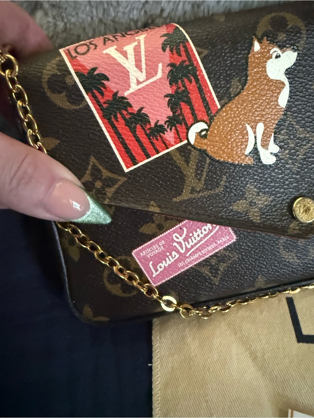 /traded/💯 Louis Vuitton Felicie ‘My LV World Tour’ Pochette - Picture 5 of 11
